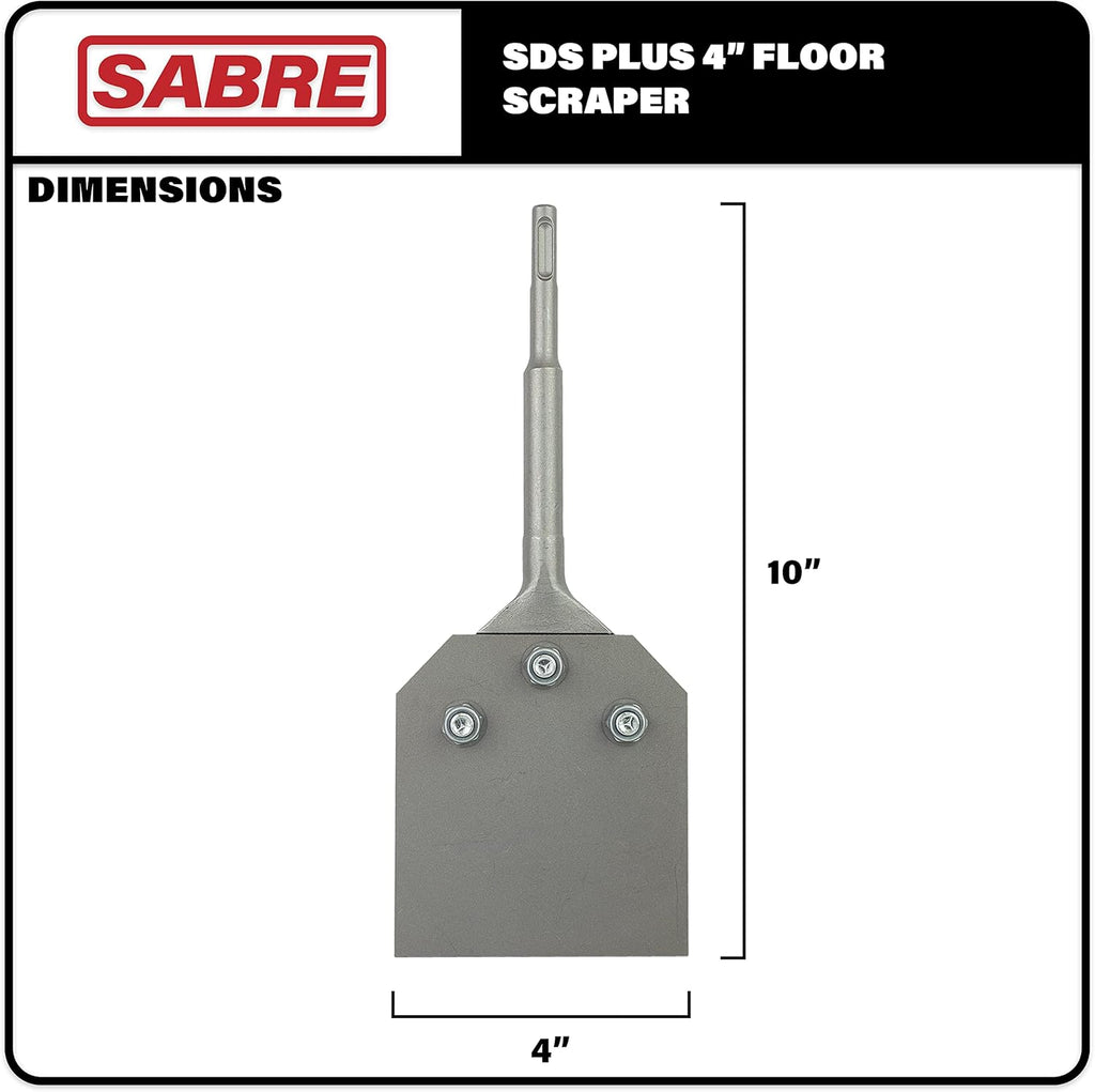 4 Inch SDS Plus Floor Scraper Tool Kit with Extra Blade and Bolts R50948
