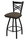 30 in. XL Swivel Bar Stool with Black Wrinkle Finish G422048