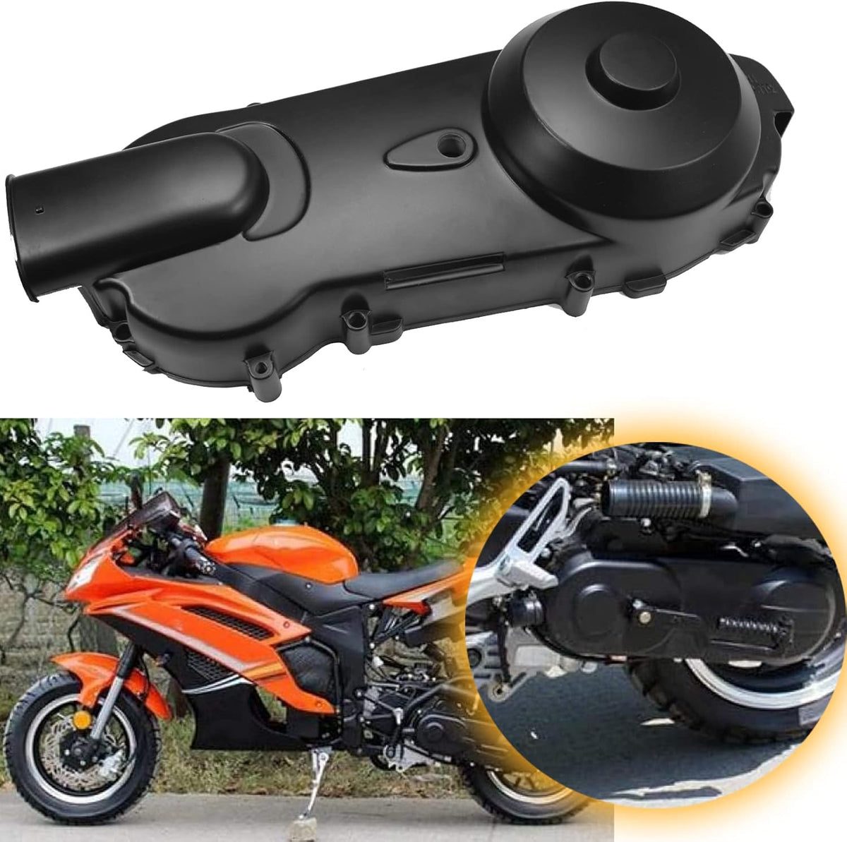 Transmission Cover Assembly for GY6 125CC-150CC Engine Scooter ATV Moped Pack of 2 Y3302
