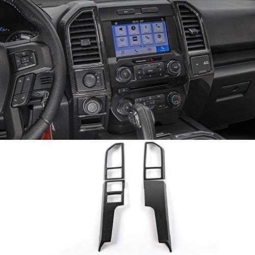 Carbon Fiber Grain Central Control Cover Frame Trim E9843