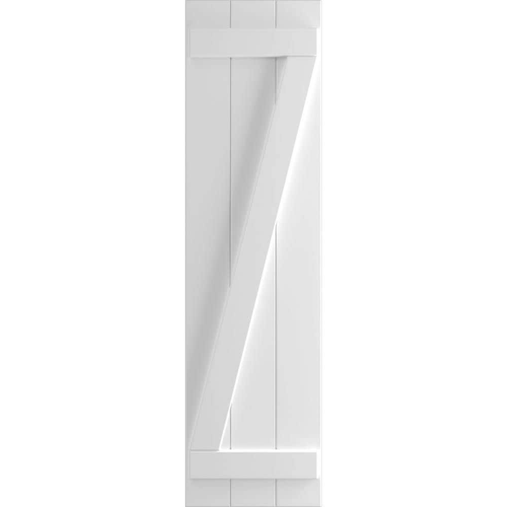 16-1/8x22 x 51x22 PVC Board and Batten Shutters, Unfinished (Per Pair) W86978