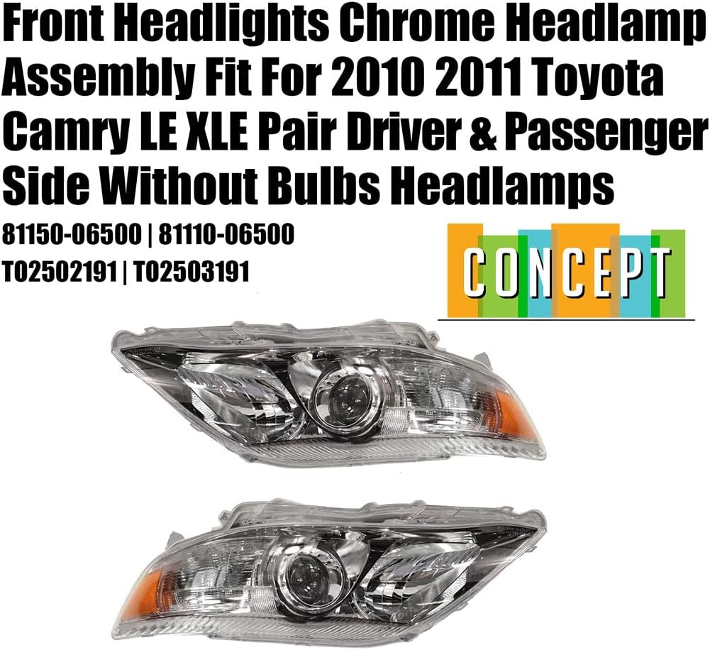 Chrome Projector Headlights for Toyota Camry K741371