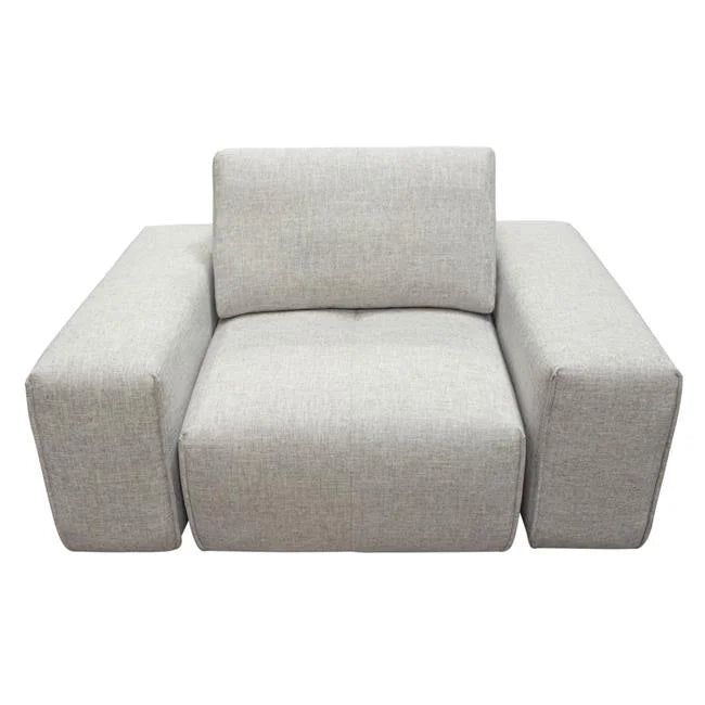 Light Brown Fabric Modular 1-Seater with Adjustable Backrest H17732