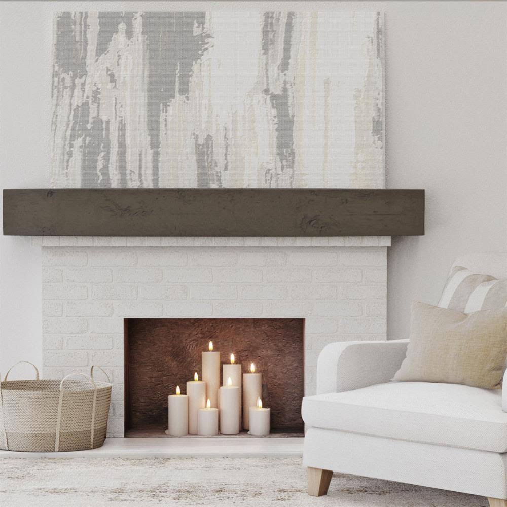 Premium Walnut Faux Wood Fireplace Mantel W53358
