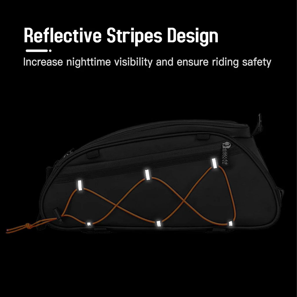 3-in-1 Waterproof Rear Seat Bike Trunk Bag with 2 Side Hanging Bags U765