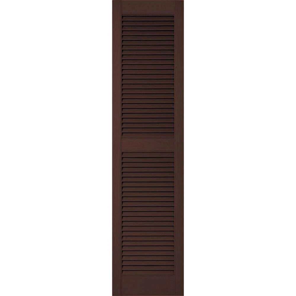 12 inch x 92 inch Vinyl Open Louver Shutters F26207