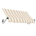 8.375 ft Fixed Awning Acrylic Fabric, Linen/White Stripe B652472