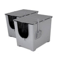 Gray Litter Box with Scoop and Reusable Liner (2-Pack) Q670994