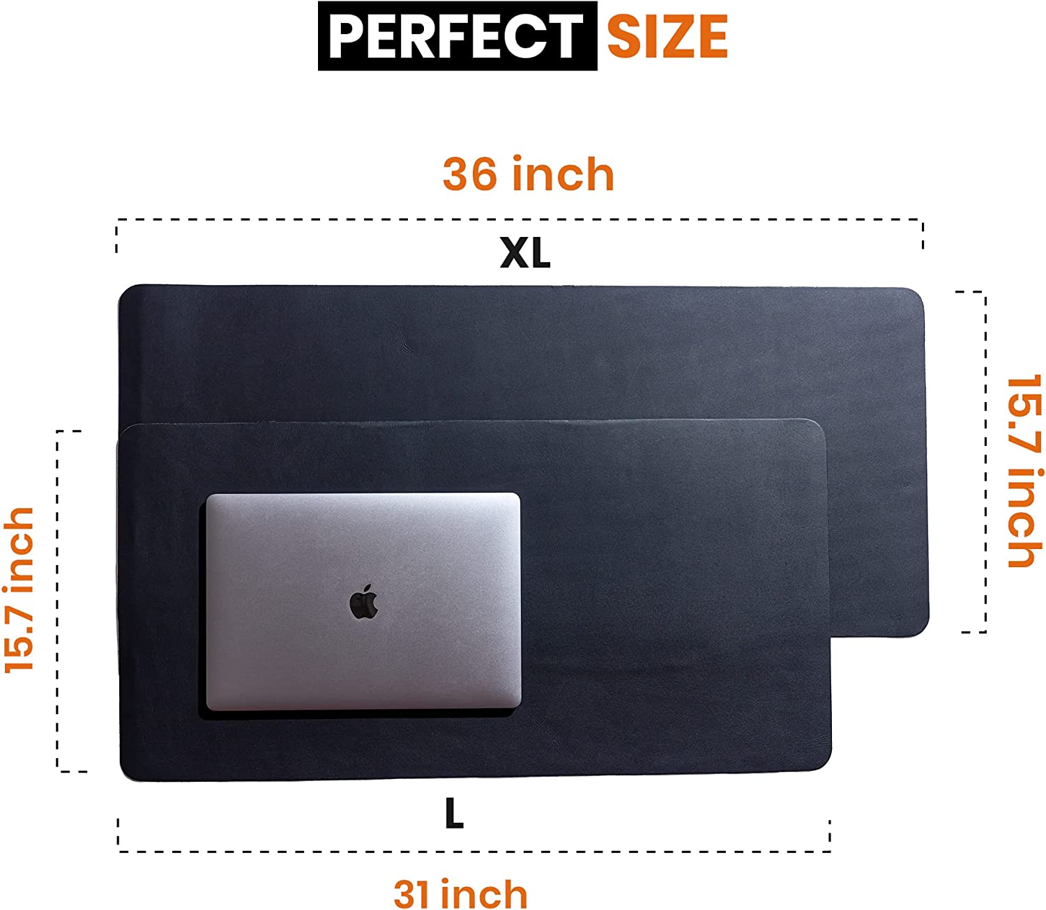 Black Leather Desk Pad 36" x 15" G999