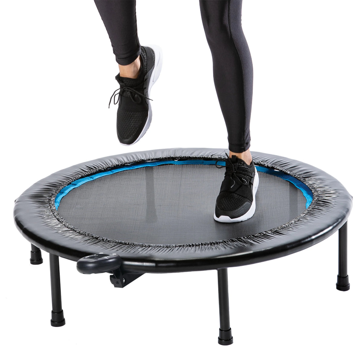 36"Wx36"Dx12"H Black Trampoline with Monitor and Adjustable Incline K913163