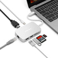7 in 1 USB-C Multiport Adapter with GLAN, 4K @ 60Hz, 2X USB 3.0, USB-C for Power Delivery, Micro SD and SD Card Readers (Space Gray) Q798422