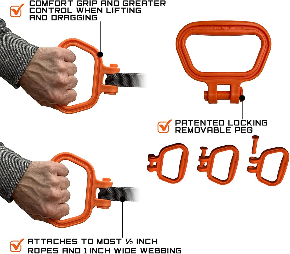 4 Pack Lifting Strap System for Furniture, Appliances, Boxes and Construction Materials L165701
