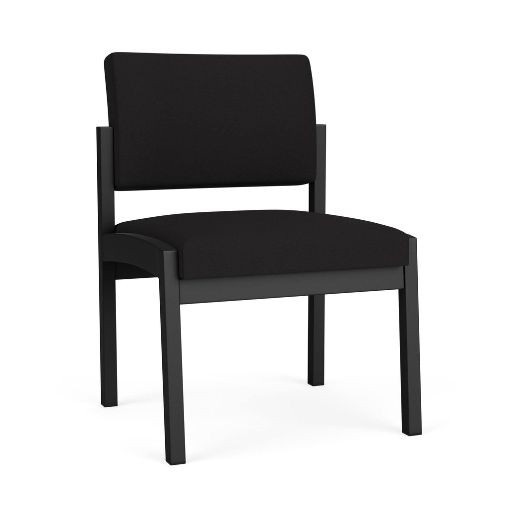 Black Fabric Armless Guest Chair Q769218