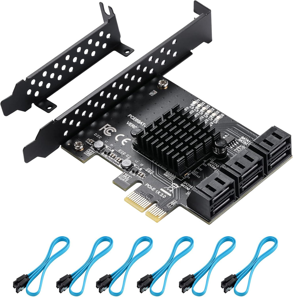 PCIe SATA Card 2 Ports, 6Gbps SATA 3.0 Controller Card S599