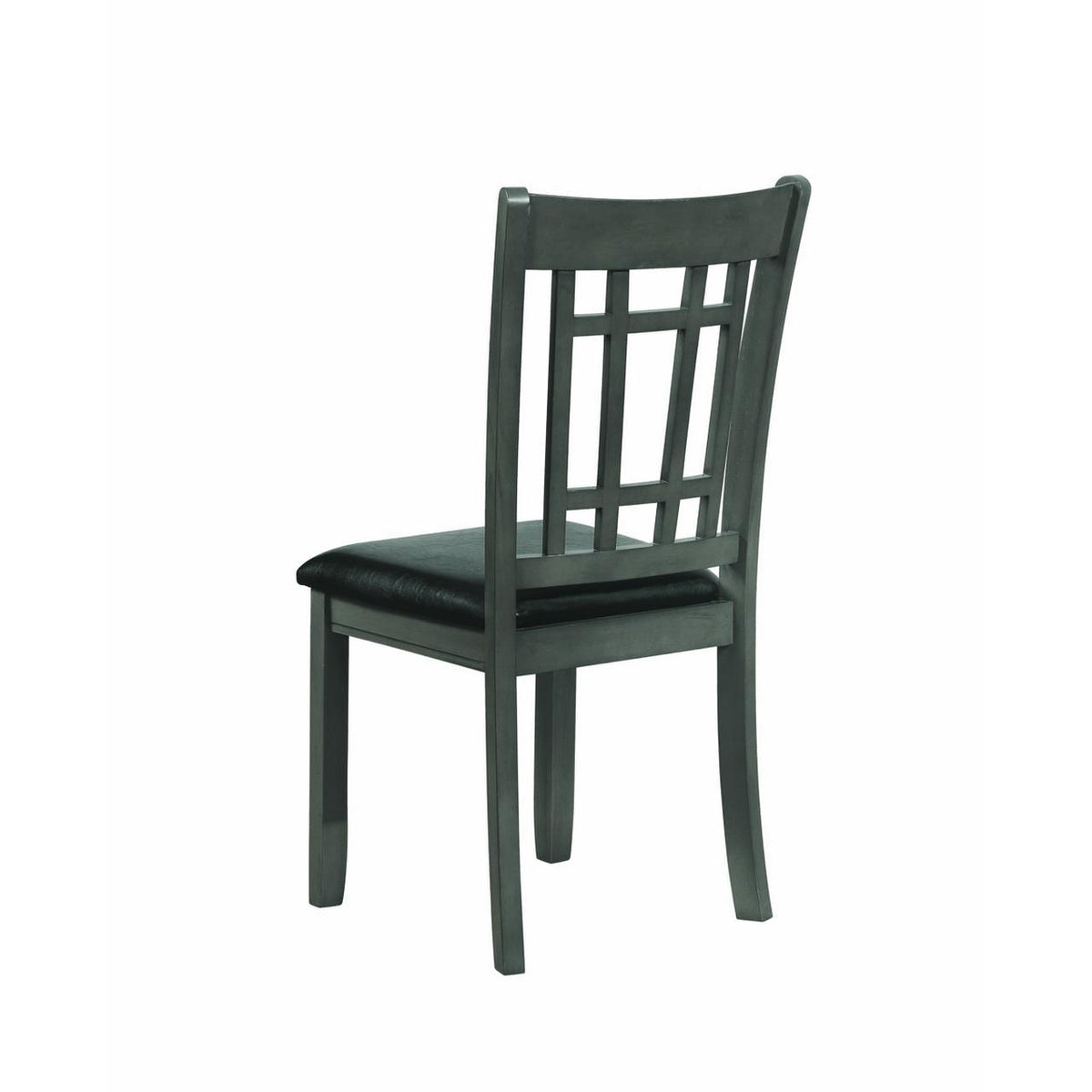 Padded Dining Side Chairs Medium Grey and Black Set of 2 S428629
