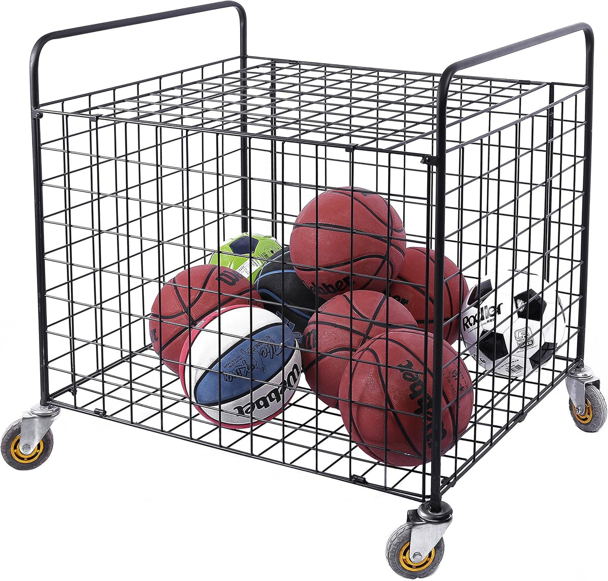 Metal Rolling Ball Storage Cart Y39470