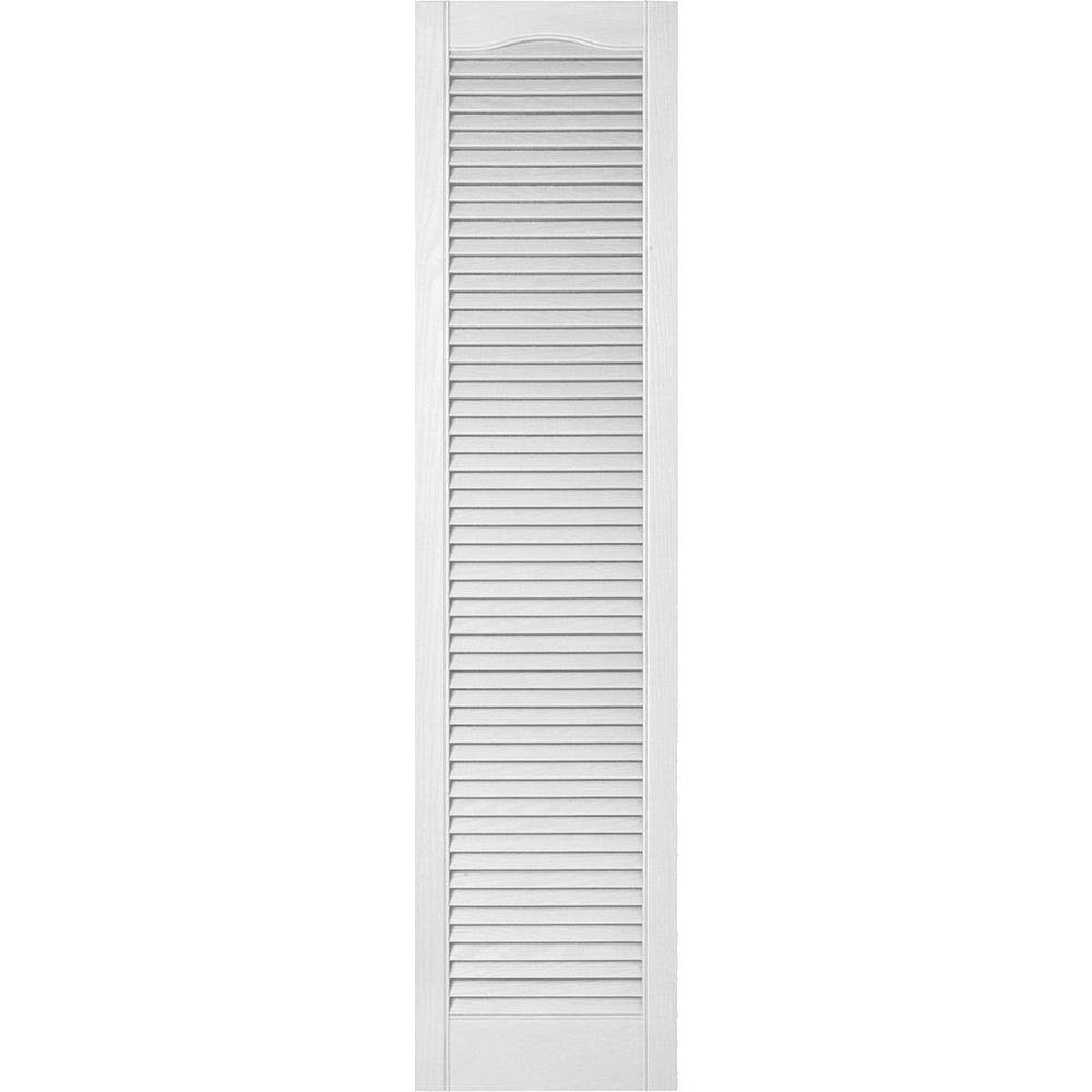 Bright White Vinyl Open Louver Shutters H5824