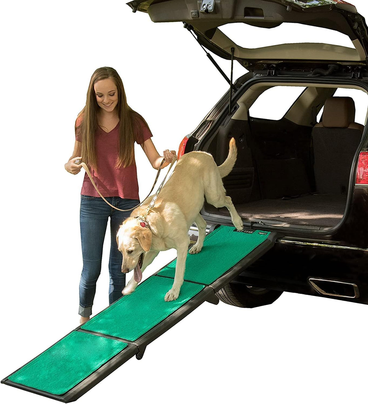 Pet Gear supertraX Ramps for Dogs and Cats, Portable/Easy-Fold, 42-71 Inches Long, Supports 150-200lbs D928
