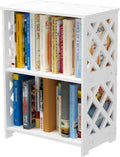 2 Tier White Bookshelf L5496