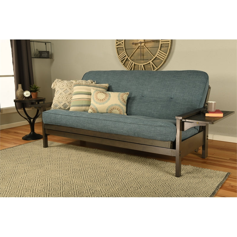 Linen Aqua Blue Sofa Sleeper Mattress G34472