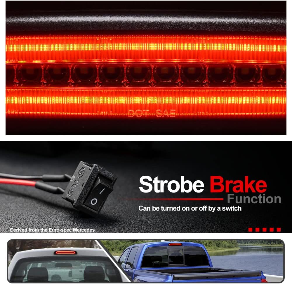 Red/white LED 3rd Brake Light with Strobe Feature R40229