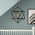 Antique Brass 6-Light Geometric Chandelier J70335