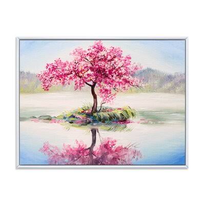 White Floater Frame Painting on Canvas Y3780