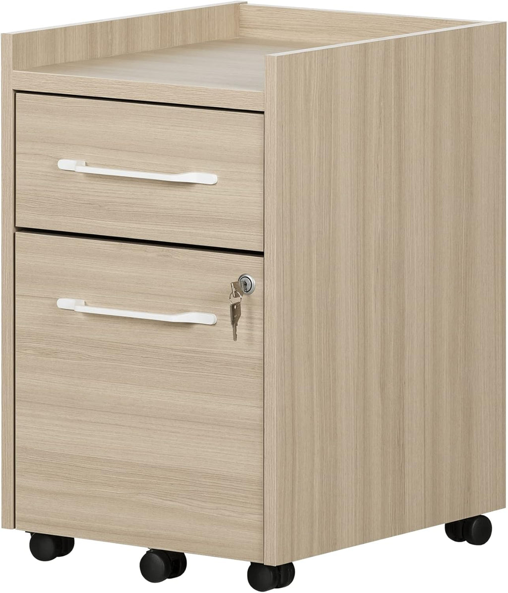 Natural Walnut Mobile File Cabinet Q94218
