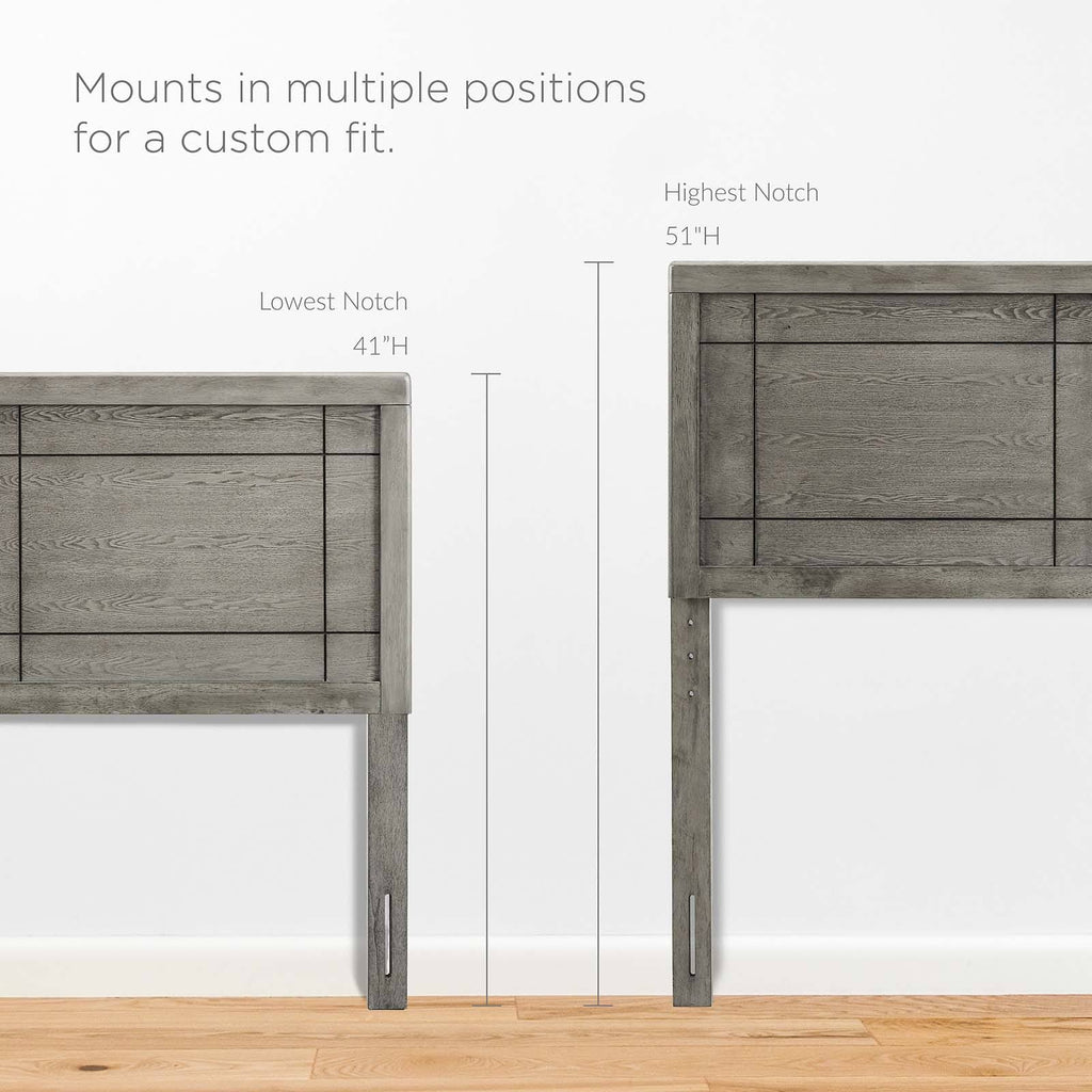 Gray Wood Queen Headboard D84872