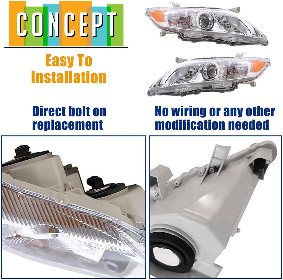 Chrome Projector Headlights for Toyota Camry K741371