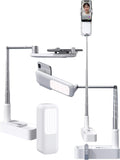 White Foldable Phone Holder with LED Light Stand and Remote, 51 inch, Pack of 2 W477