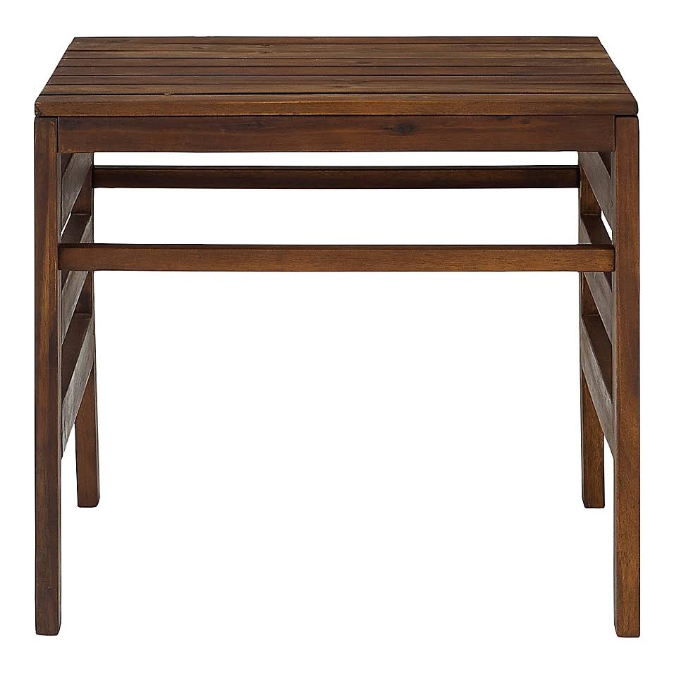 Dark Brown Acacia Wood Patio Side Table F694694