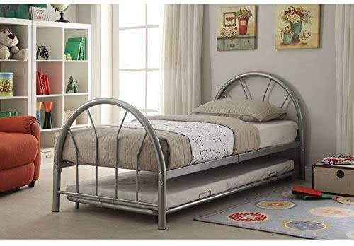 Trundle Twin Silver Metal Tube F158908