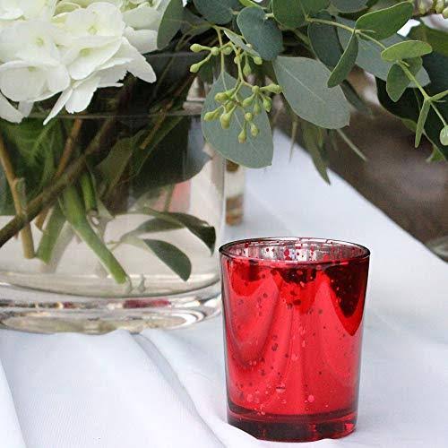 100pcs Speckled Red Mercury Glass Votive Candle Holder E96687