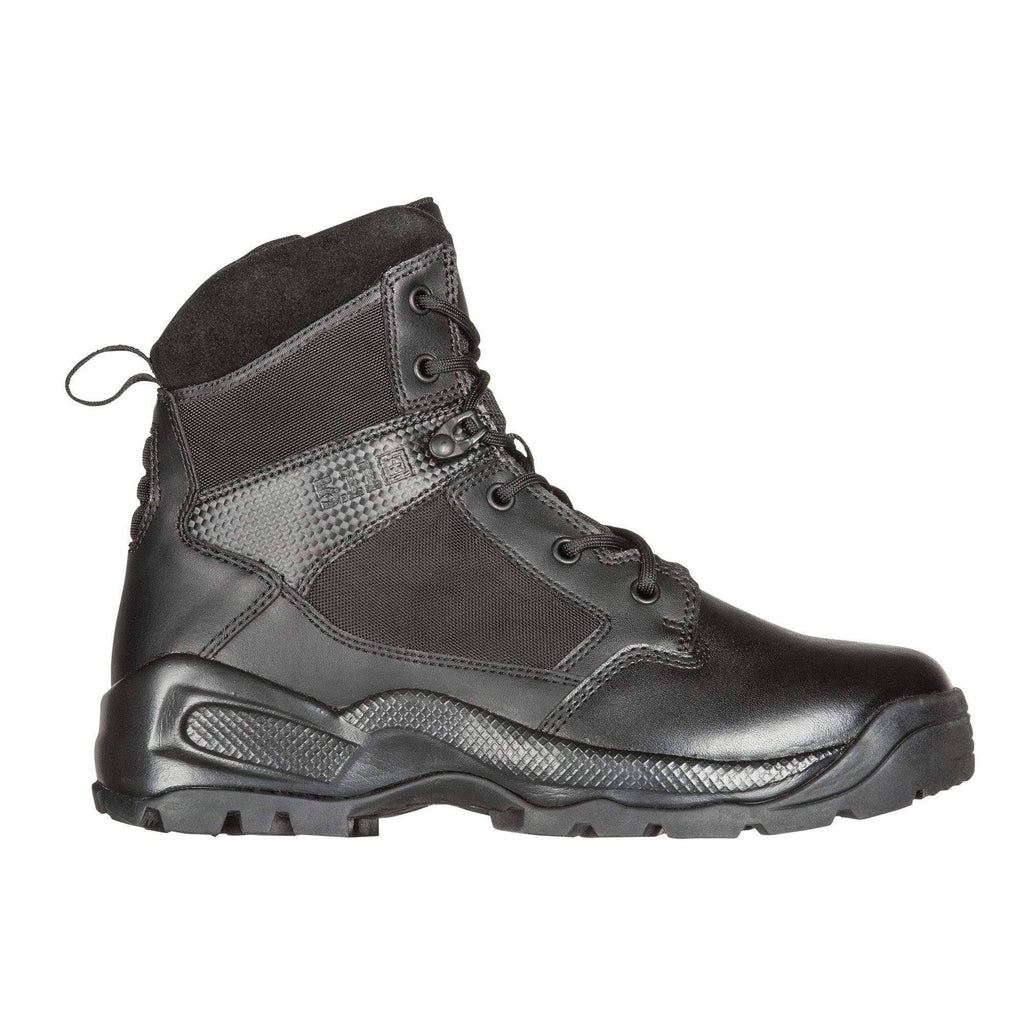 Black 6 inch Side Zip Boots Q853