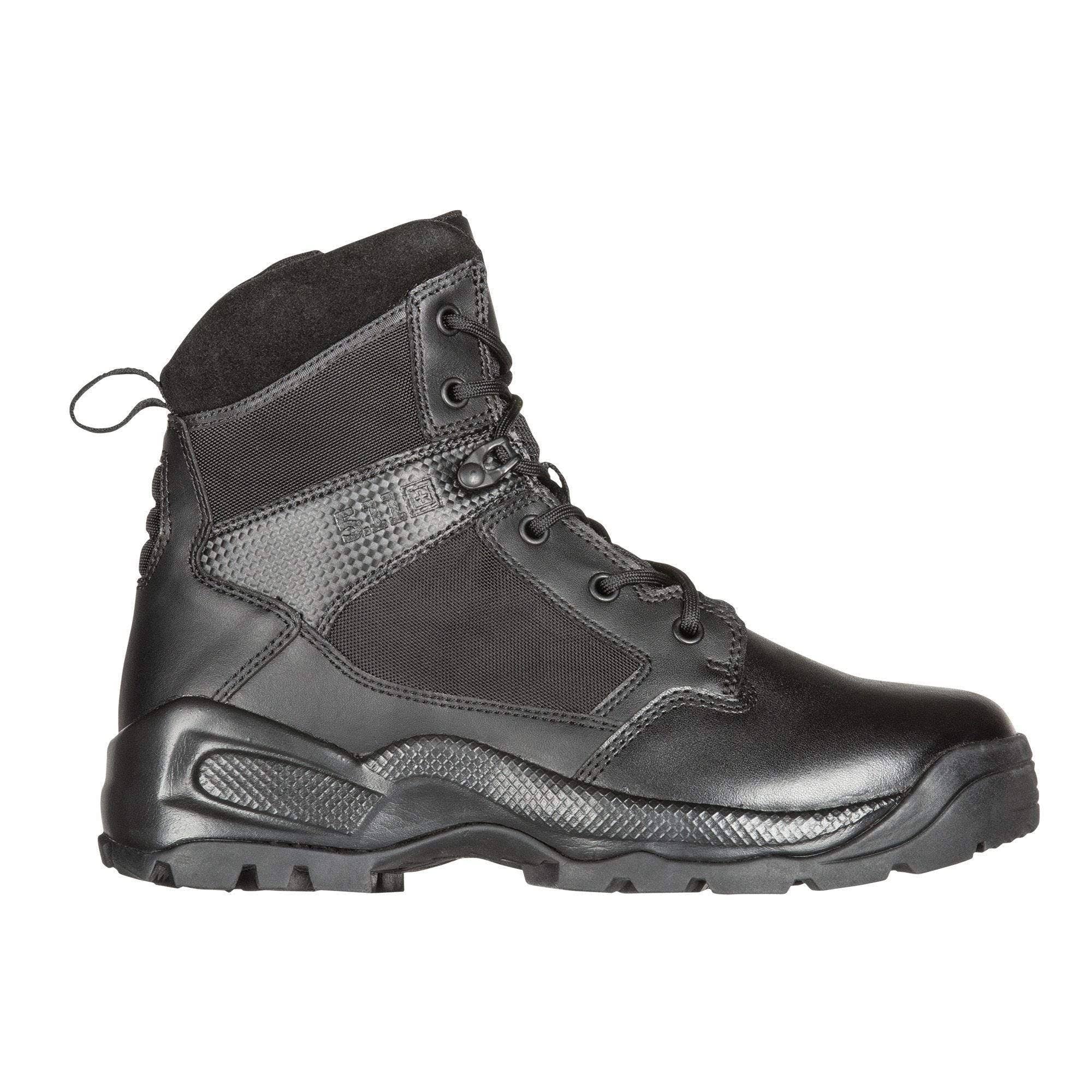 Black 6 inch Side Zip Boots Q853