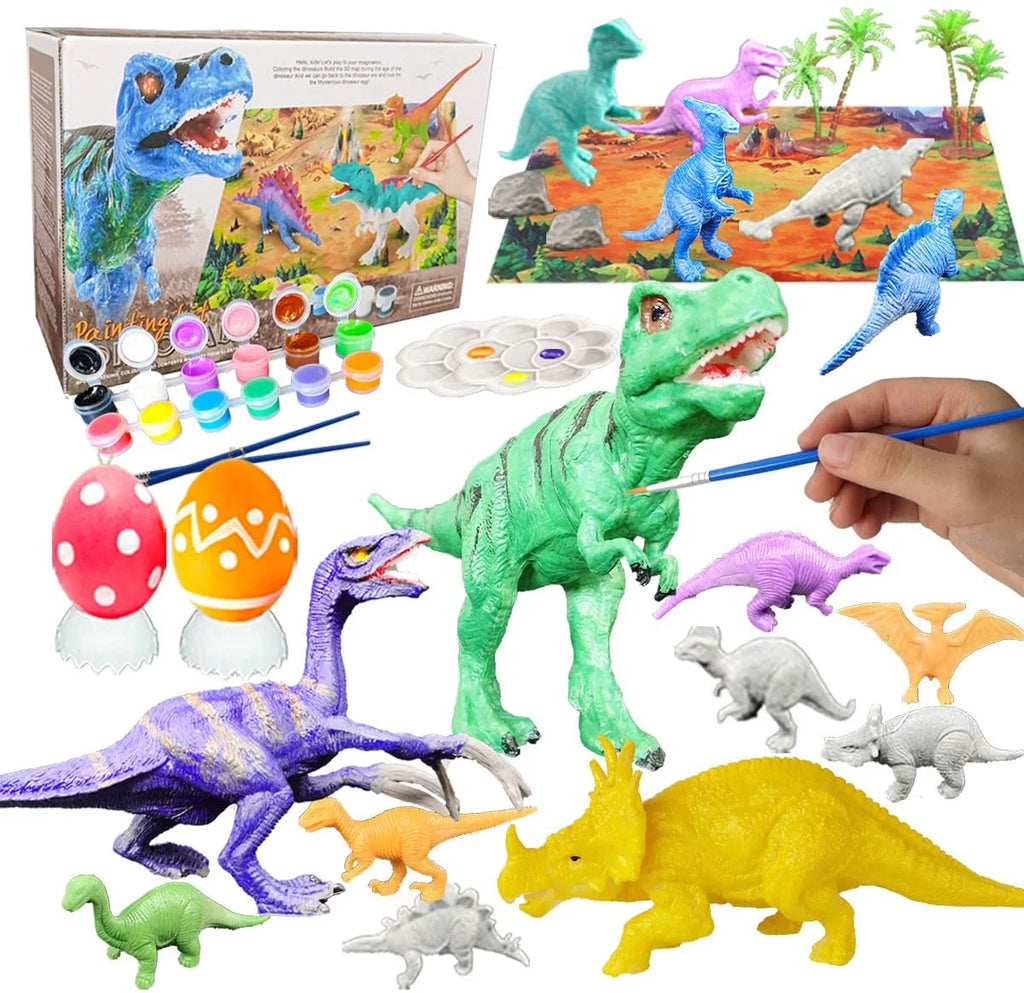 Kids Dinosaur Painting Kit with Play Mat X8532
