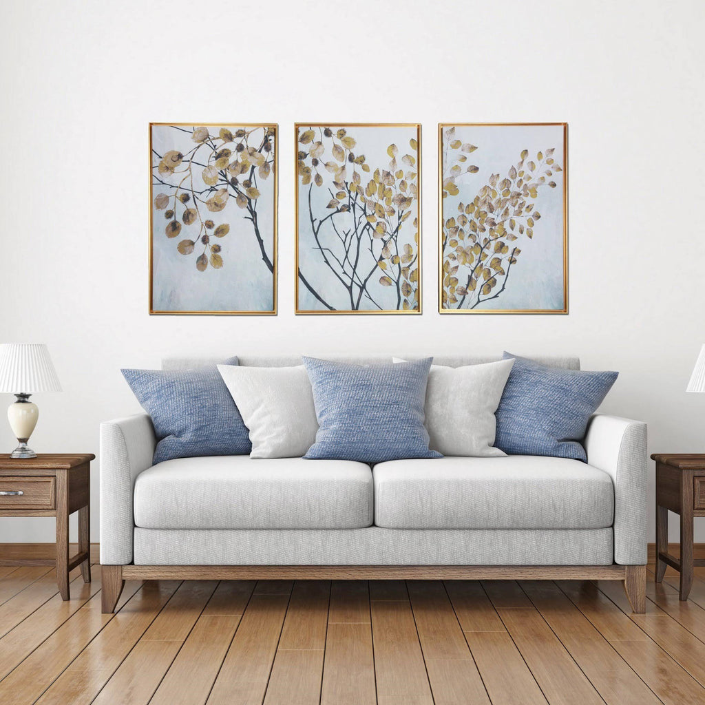 Blue Floating Framed Wall Canvas Triptych P465293