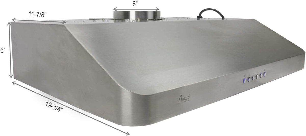 Stainless Steel Under Cabinet Range Hood with 2 LED Lights E92770
