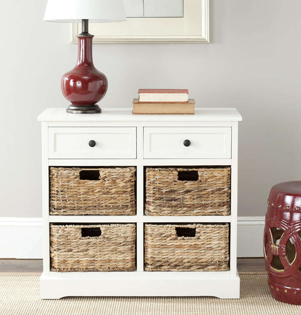 Brown Wicker Basket Storage Unit B40817