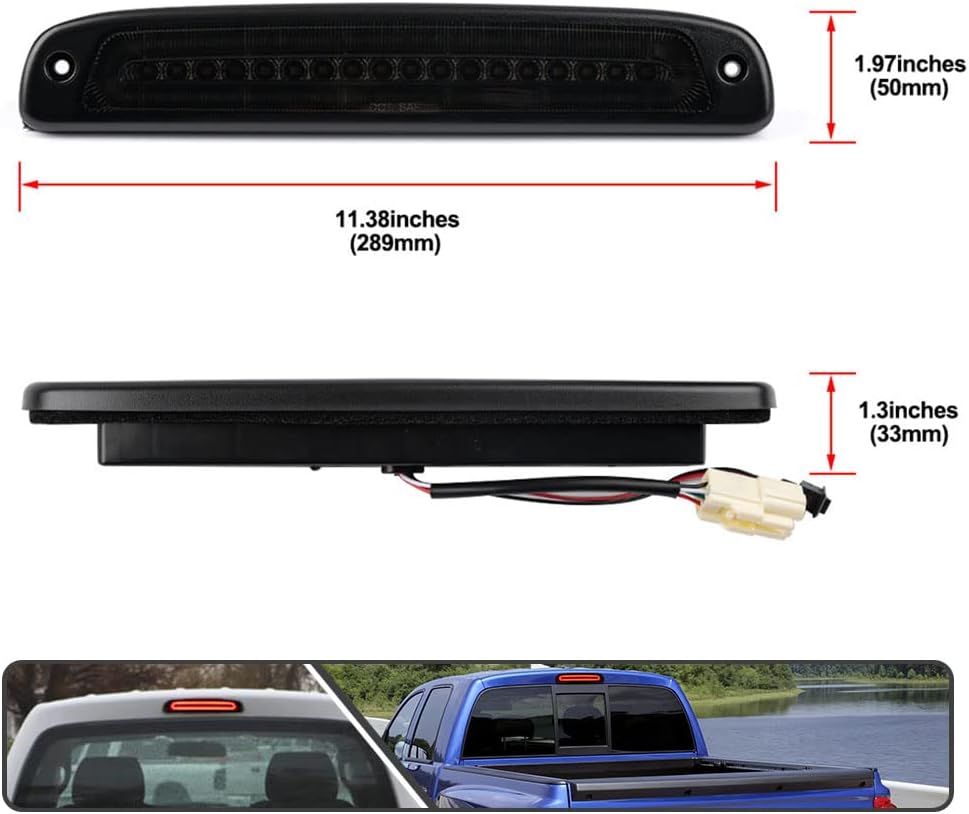 Red/white LED 3rd Brake Light with Strobe Feature R40229