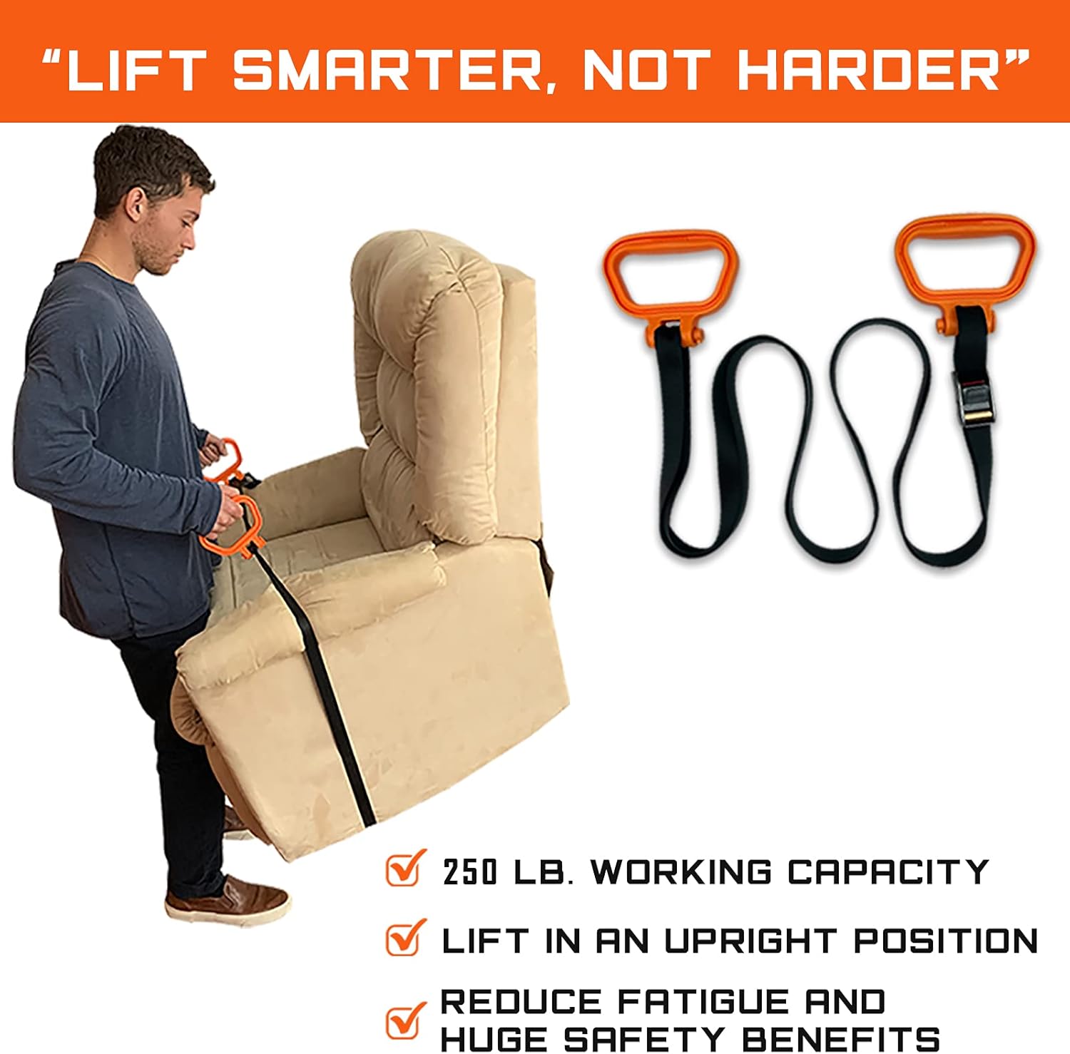 4 Pack Lifting Strap System for Furniture, Appliances, Boxes and Construction Materials L165701