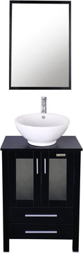 24'' White Bathroom Vanity and Sink Combo with Solid Brass Faucet K595