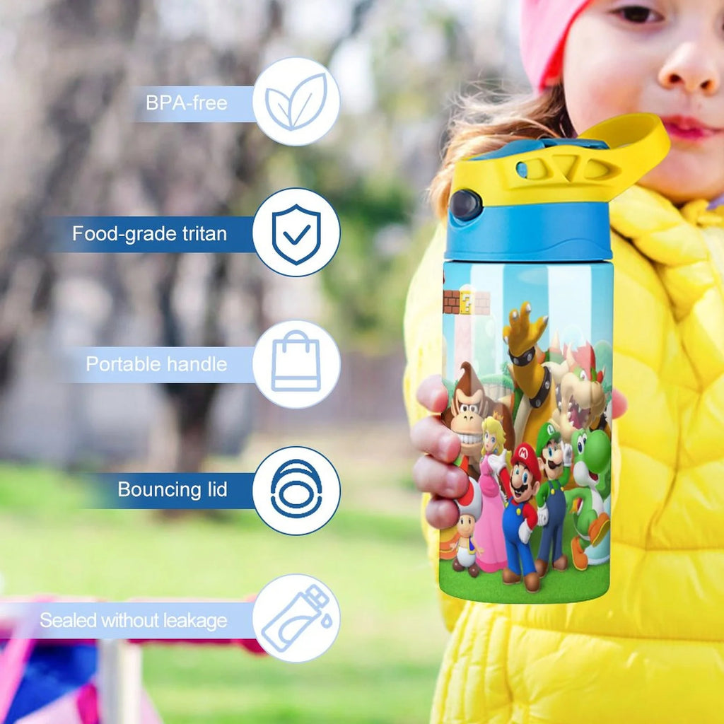 Insulated Stainless Steel Water Bottle With Straw Q91833