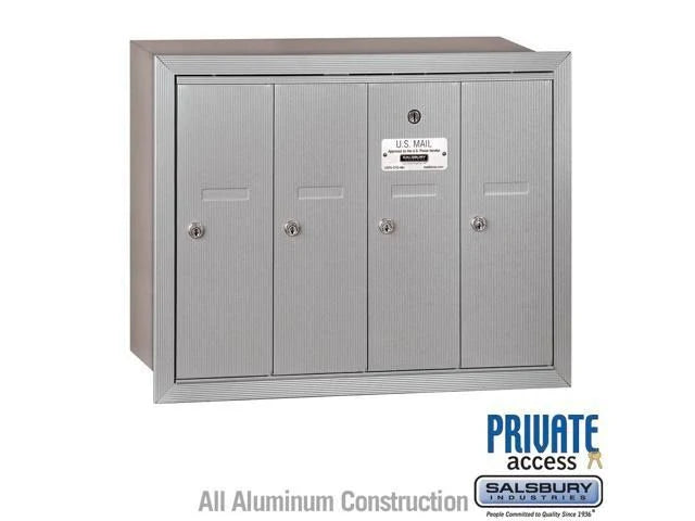 Bronze-Vertical Mailbox, Surface Mounted, 4 Doors L500183