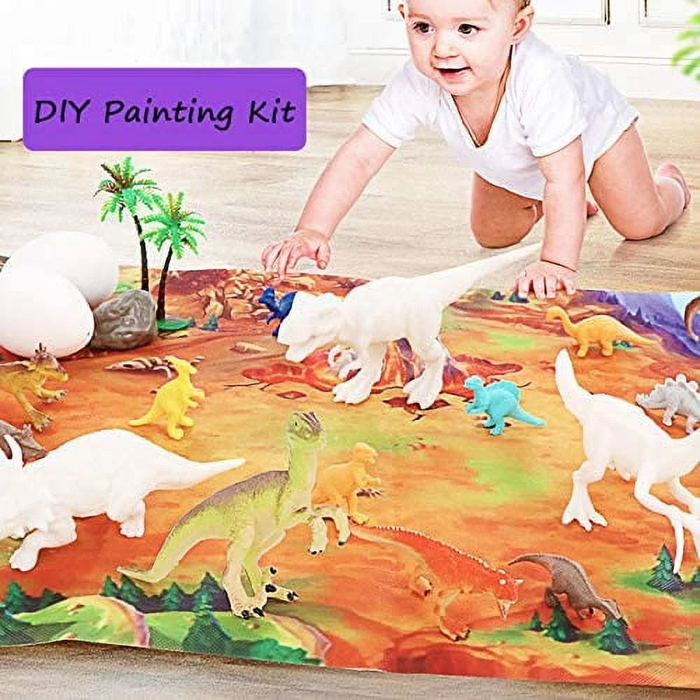 Kids Dinosaur Painting Kit with Play Mat X8532