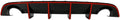 Rear Diffuser with Red Reflective Tape D449