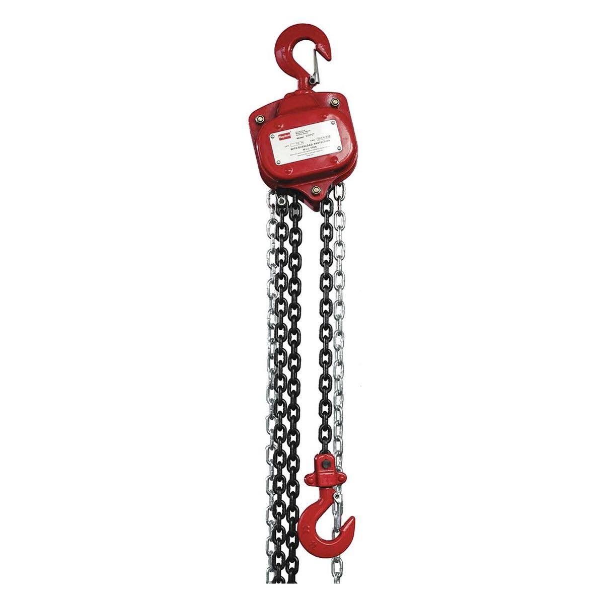 Manual Chain Hoist, 1000 lb, Lift 15 ft. C8419
