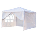10' x 10' White Outdoor Party Tent with 4 Side Walls E236