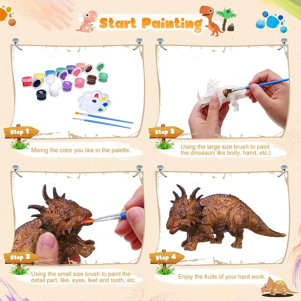 Kids Dinosaur Painting Kit with Play Mat X8532